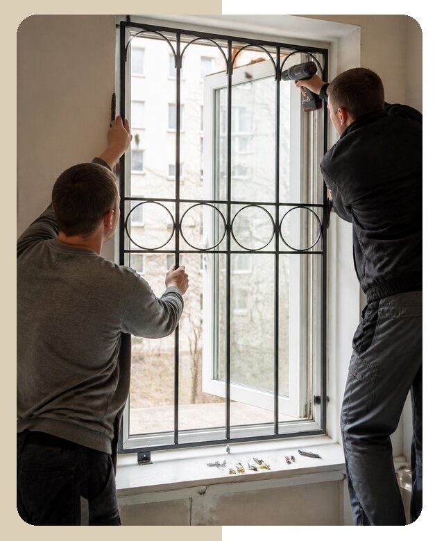 Установка металлических оконных решеток под ключ в Сарапуле