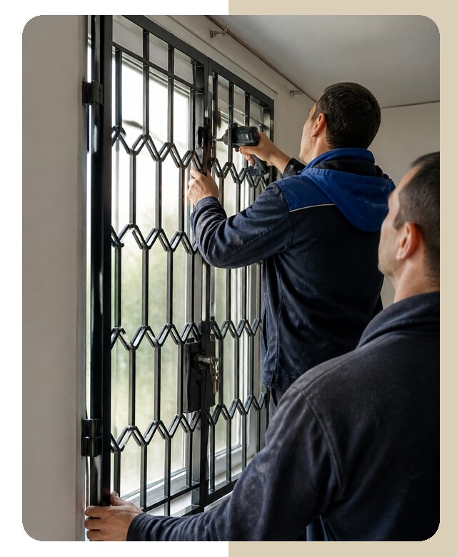Установка распашных решеток в Сарапуле цена от 6711 р. | ДвериЛегко-Срл